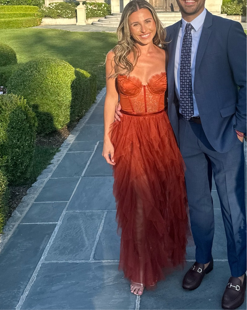 Bustier Gown In Rust by For Love & Lemons - Pickle