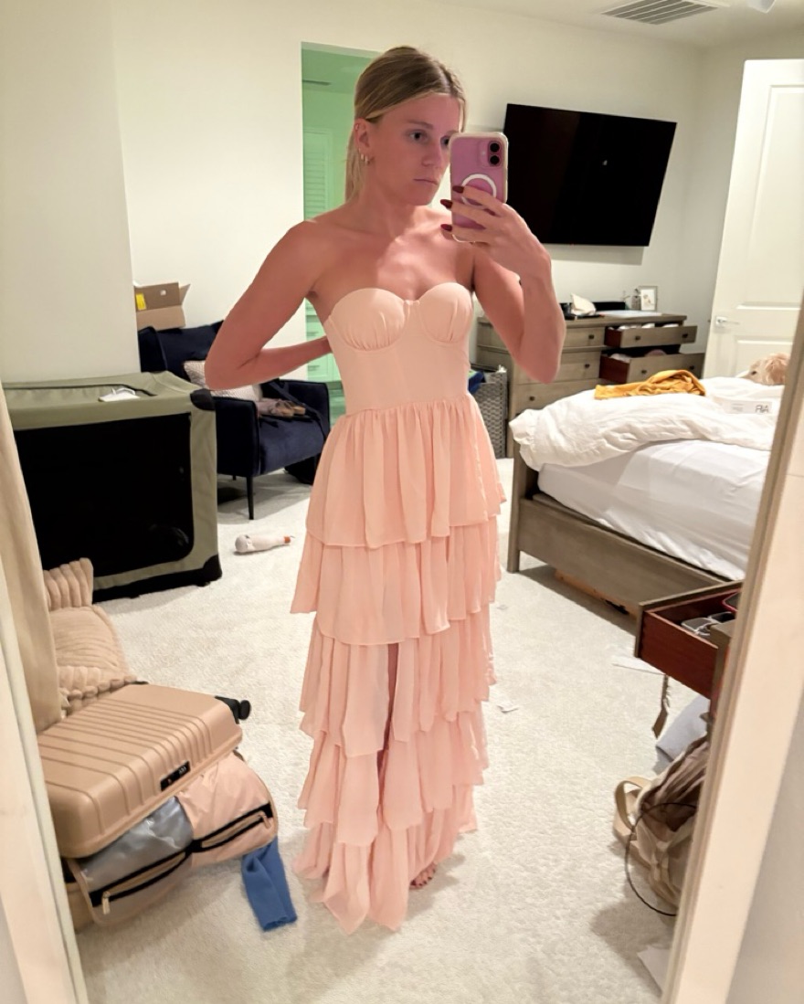 magenta pink dress MORGAN MESH DRESS