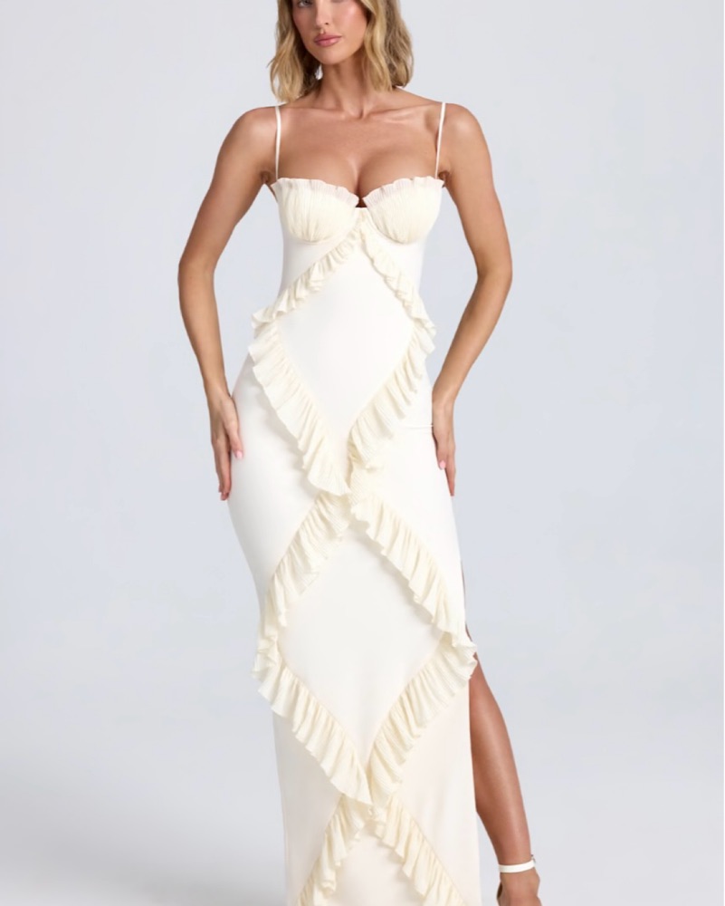 Oh Polly Kazumi Maxi Dress In Ivory by Oh Polly - Pickle