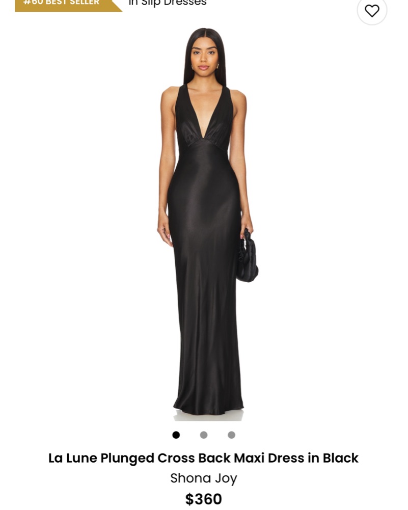 Sleek Black Plunging Backless Maxi Dress by Shona Joy - Pickle