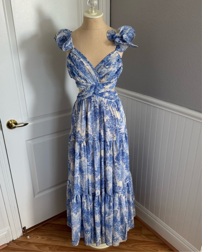 elle maxi dress Elle Smocked Tiered Woven Maxi Dress – Treehouse On Main