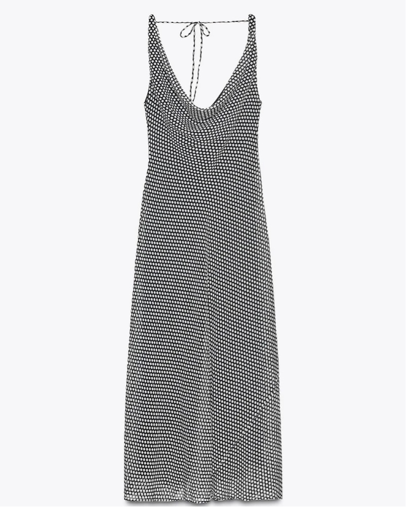 zara flowy neckline printed dress Champagne Glitter Spaghetti Straps Formal Dresses with Split