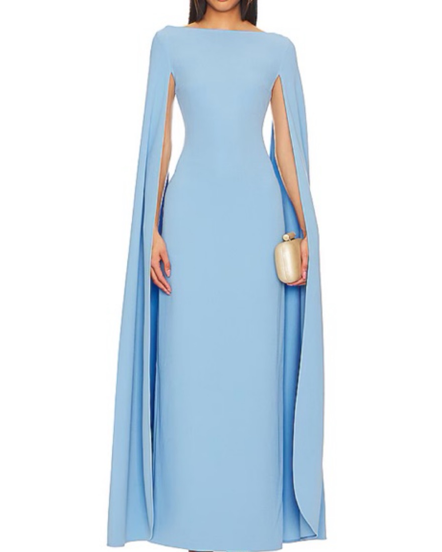 【SOLACE LONDON】ワンショルダー オープンバック ドレス Solace London Cape-effect Gown | Pickle