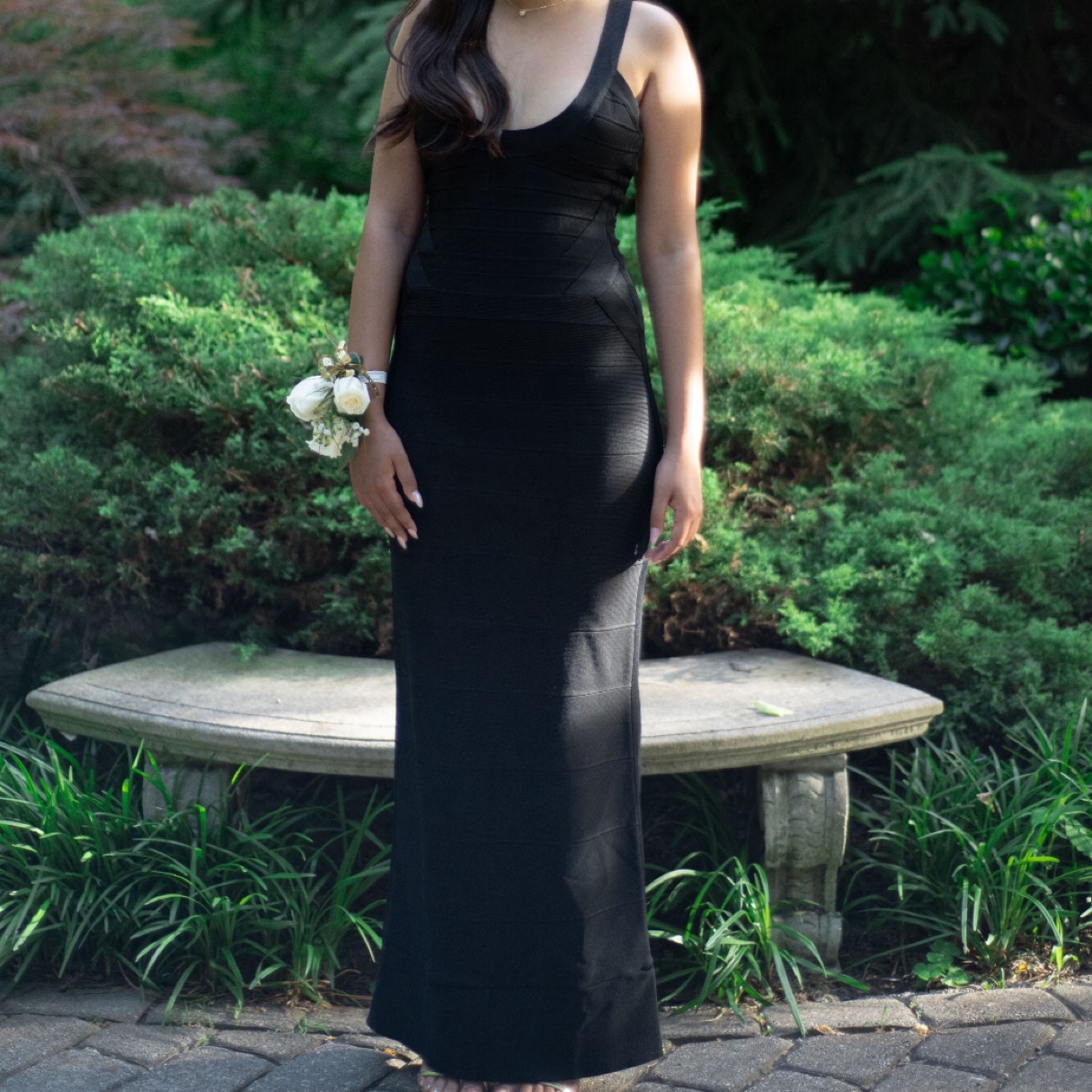 formal and prom dresses LaDivine CD340 Long Slit Pleated Beaded Dress Size:S (4-5 years) black night out dress Disney Beauty and the CDA1437