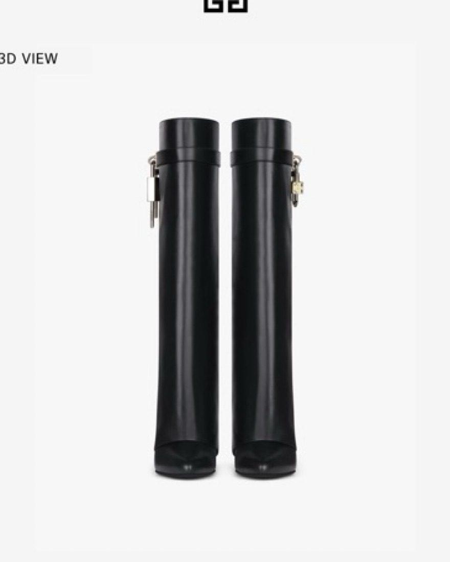 ブーツその他 GIVENCHY LEATHER SHARK LOCK BOOT Givenchy Shark Lock Boots Wide Fit In Leather | Saks Fifth