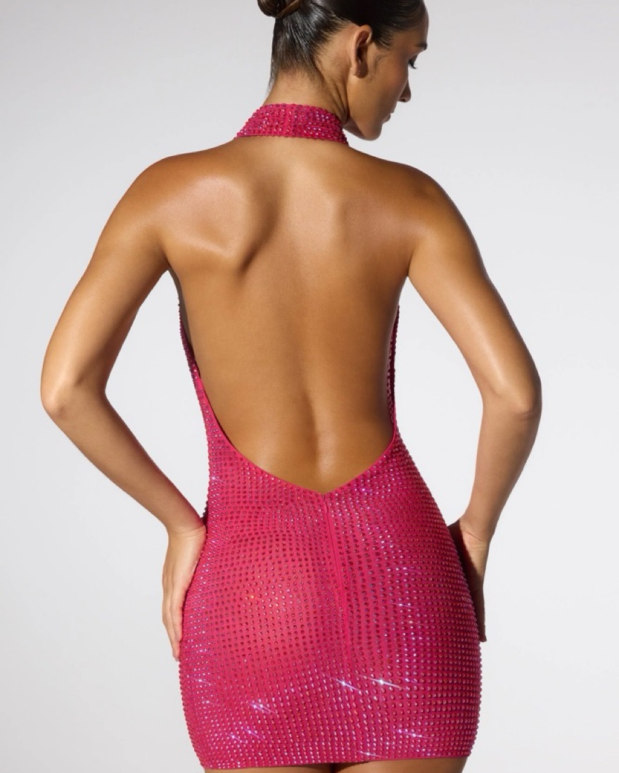 glitter turtleneck dress Rosetta Getty Fitted Turtleneck Maxi Dress | Multi | Size 8