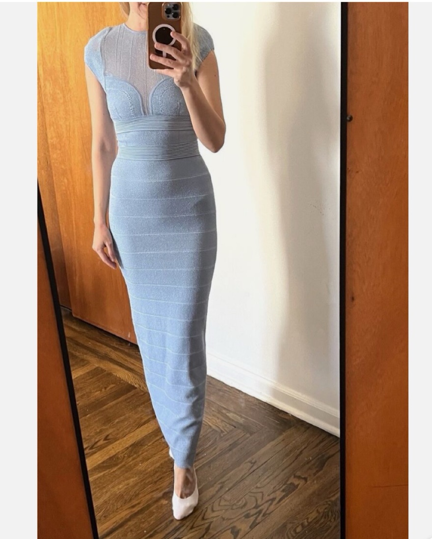 HERVE LEGER COR1429515902 関税送料込 ONE SHOULDER BANDAGE GOWN W SLIT – HERVÉ LÉGER