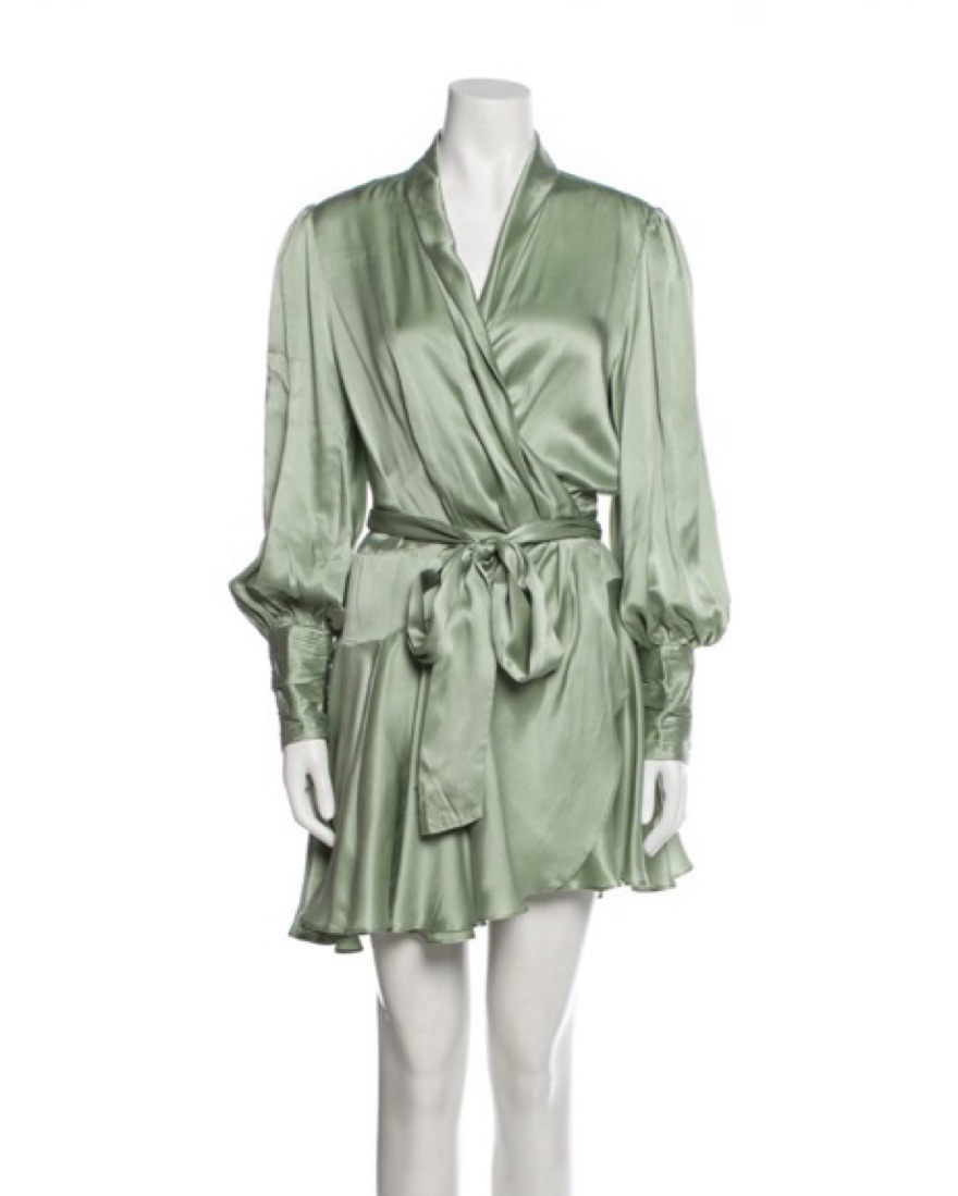 Zimmermann Silk Mini Dress Light Green by Zimmermann - Pickle