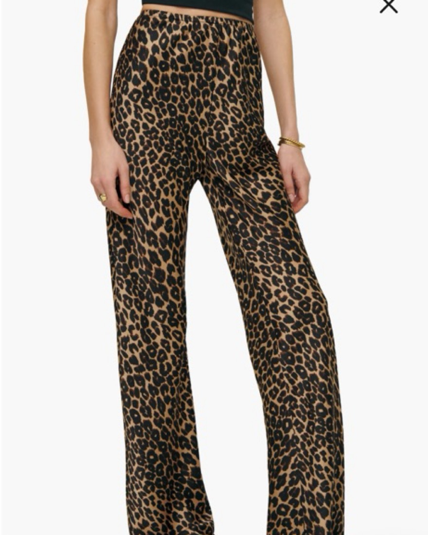 Reformation Gale Satin Leopard Pants | Pickle