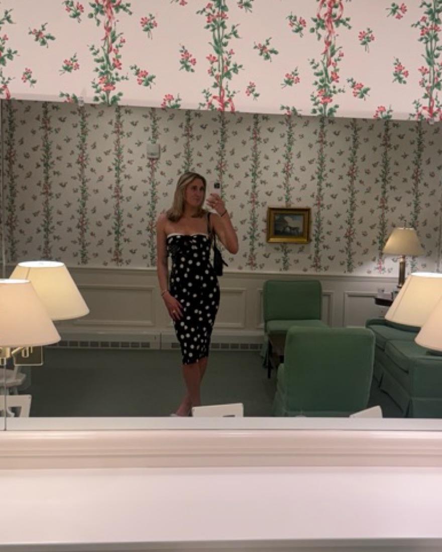 anthropologie black dress with white flower New Anthropologie