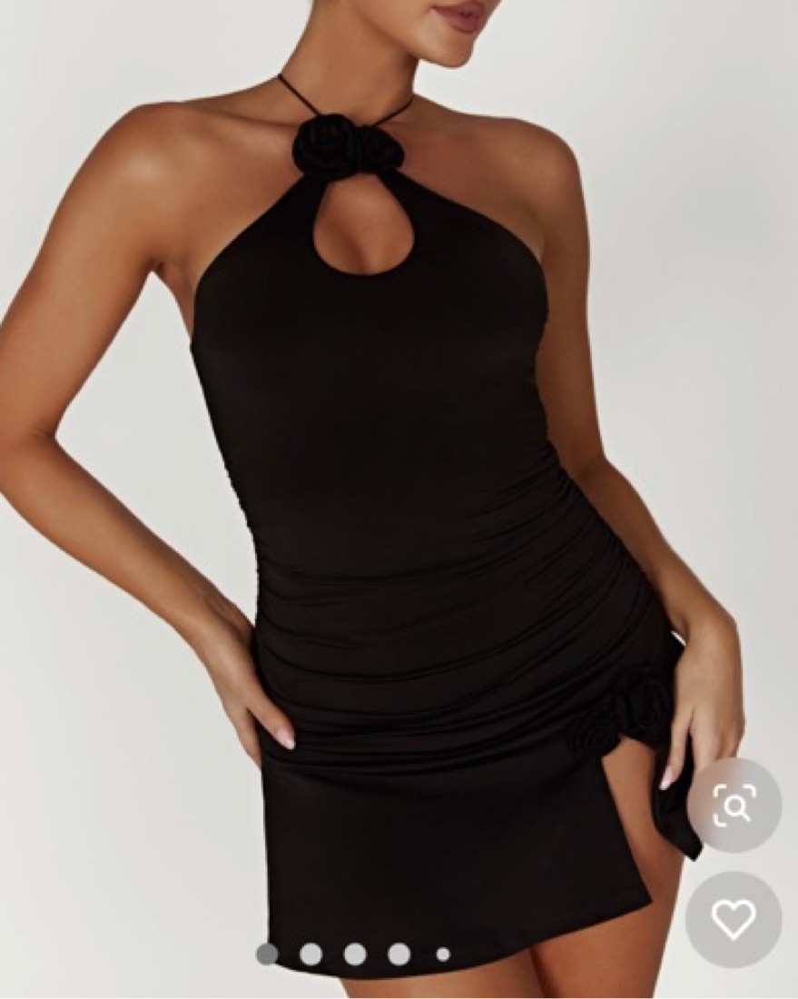 Meshki Adeline Rose Halter Mini Dress by Meshki - Pickle