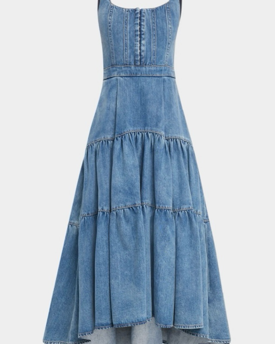 ワンピース Alice + Olivia denim Midi Dress Alice and Olivia Julietta Denim Midi Dress | Bloomingdale's