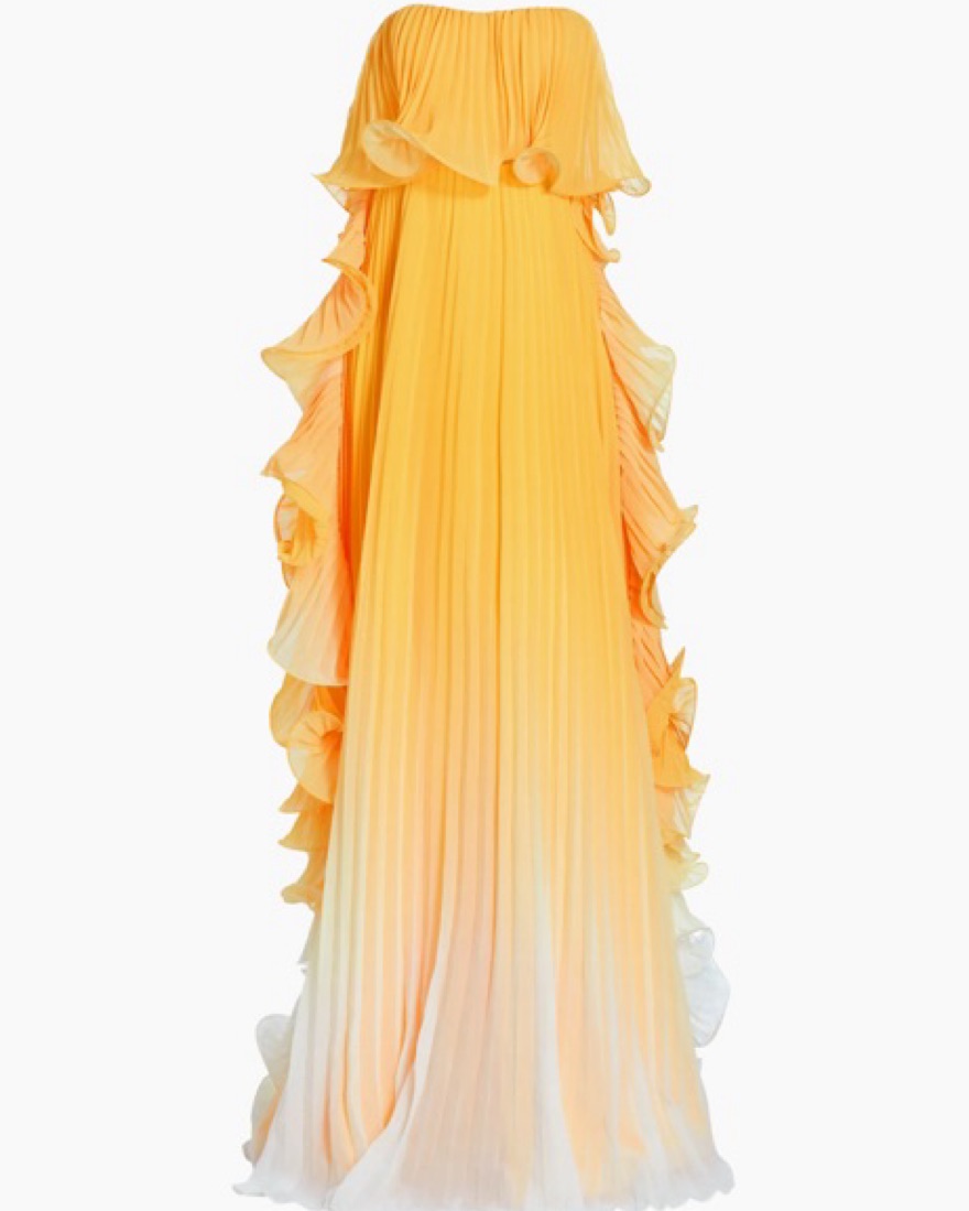 Badgley Mischka Yellow Ombre Dress by Badgley Mischka - Pickle