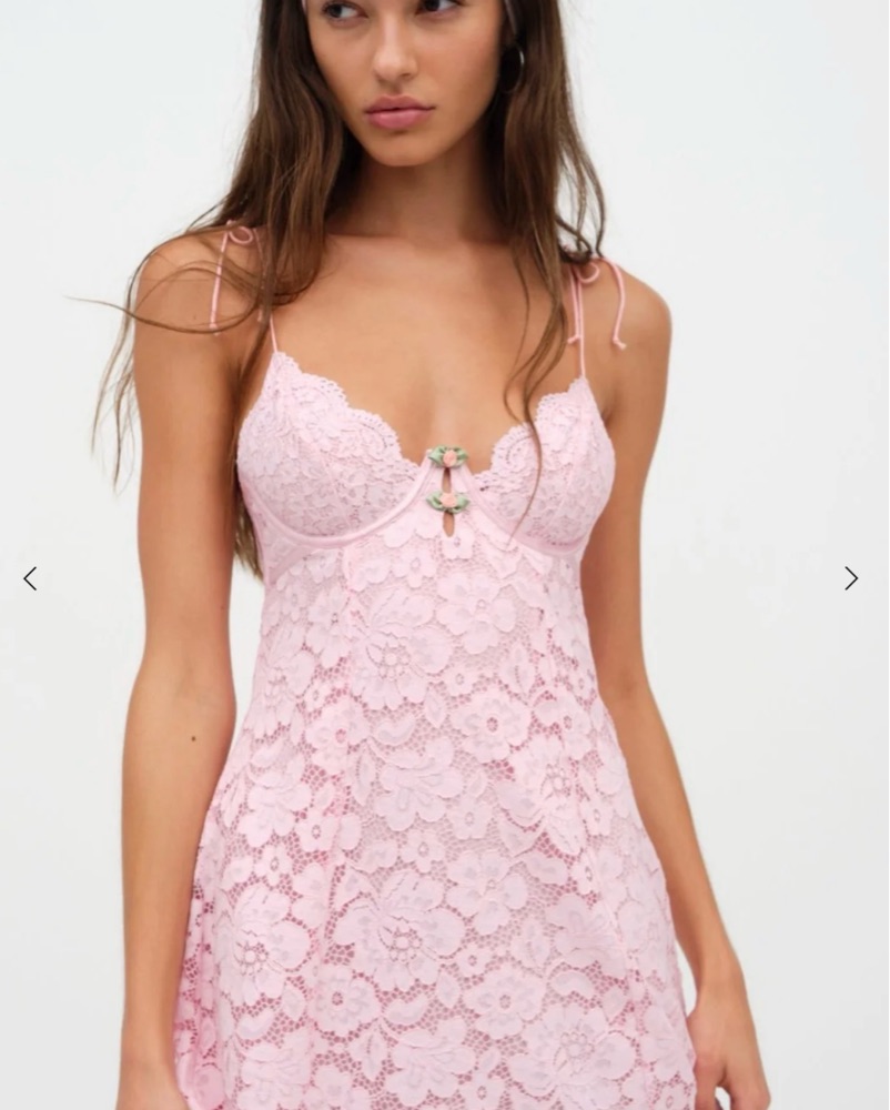 Pink Creamsicle Lace Dress by For love and lemons - Pickle