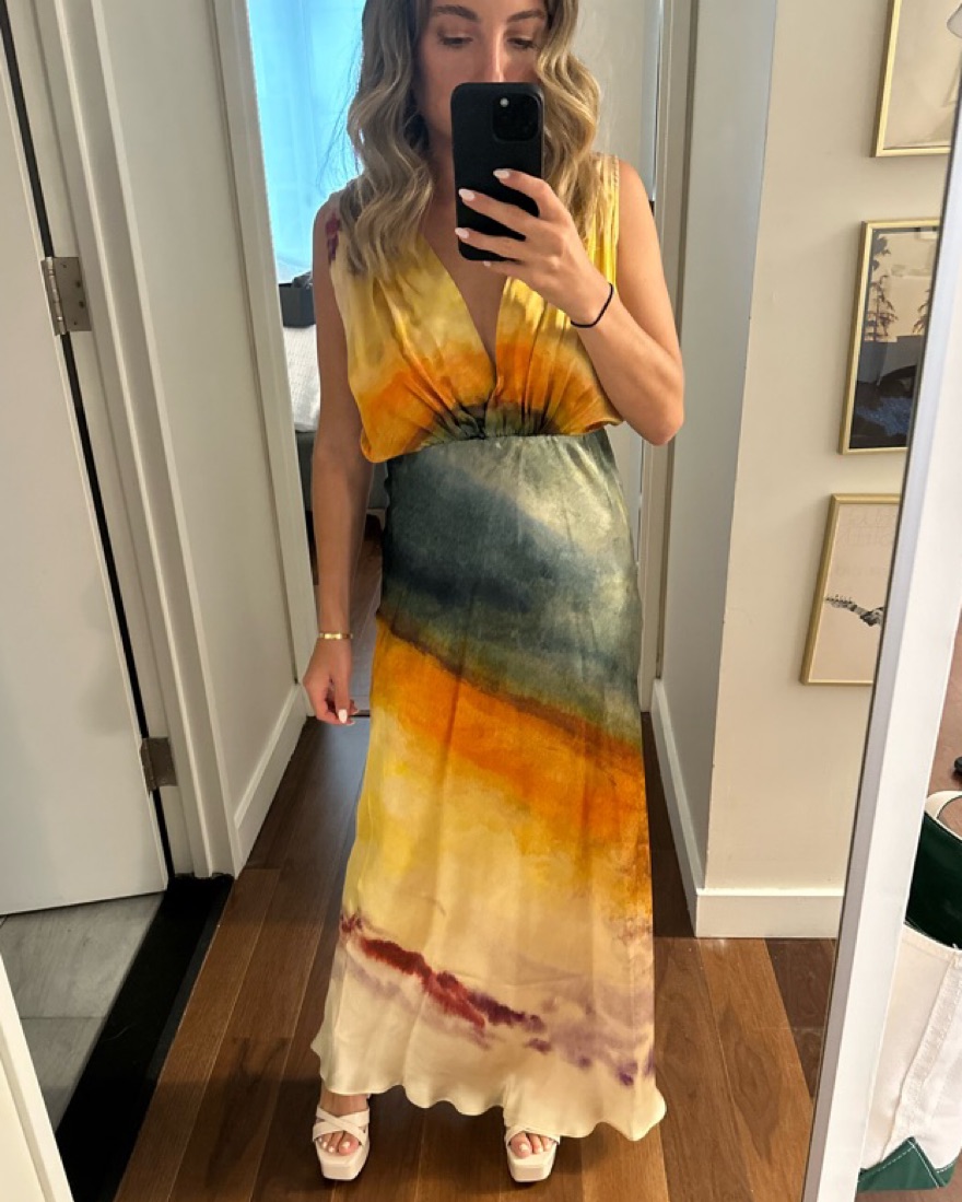 mes demoiselles silk v neck maxi dress Mes Demoiselles Silk V-Neck Maxi Dress by Mes Demoiselles