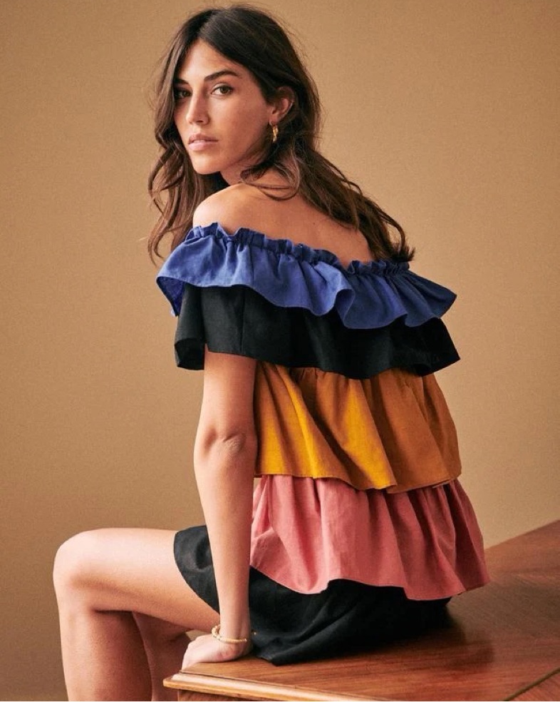 Sezane Ruffle Tiered Mini Dress by Sezane - Pickle