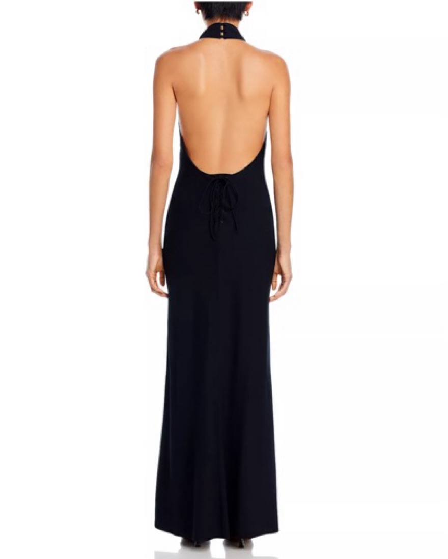 ワンピース [StaudGiuseppe backless halterneck crepe dress STAUD Giuseppe draped crepe halterneck maxi dress | NET-A-PORTER