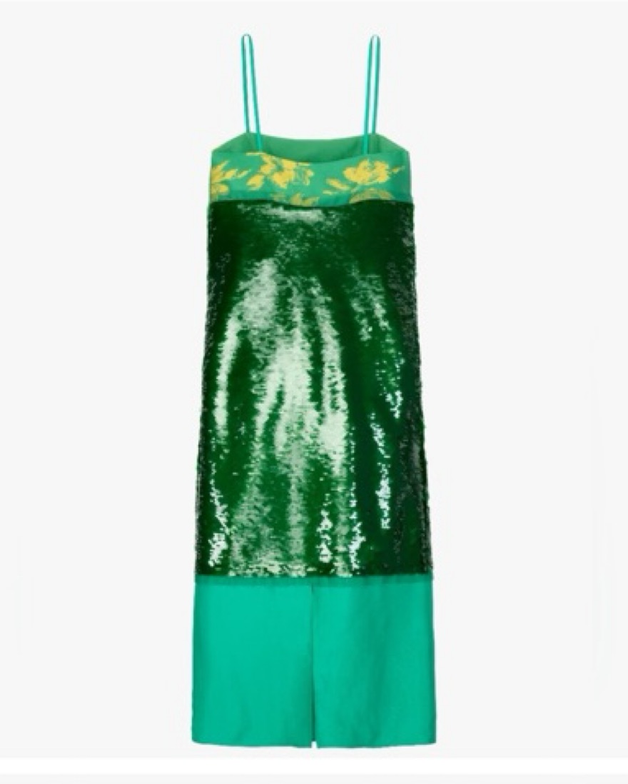 Limited Edition Green Mixed Sequin Dress by Zara - Pickle
