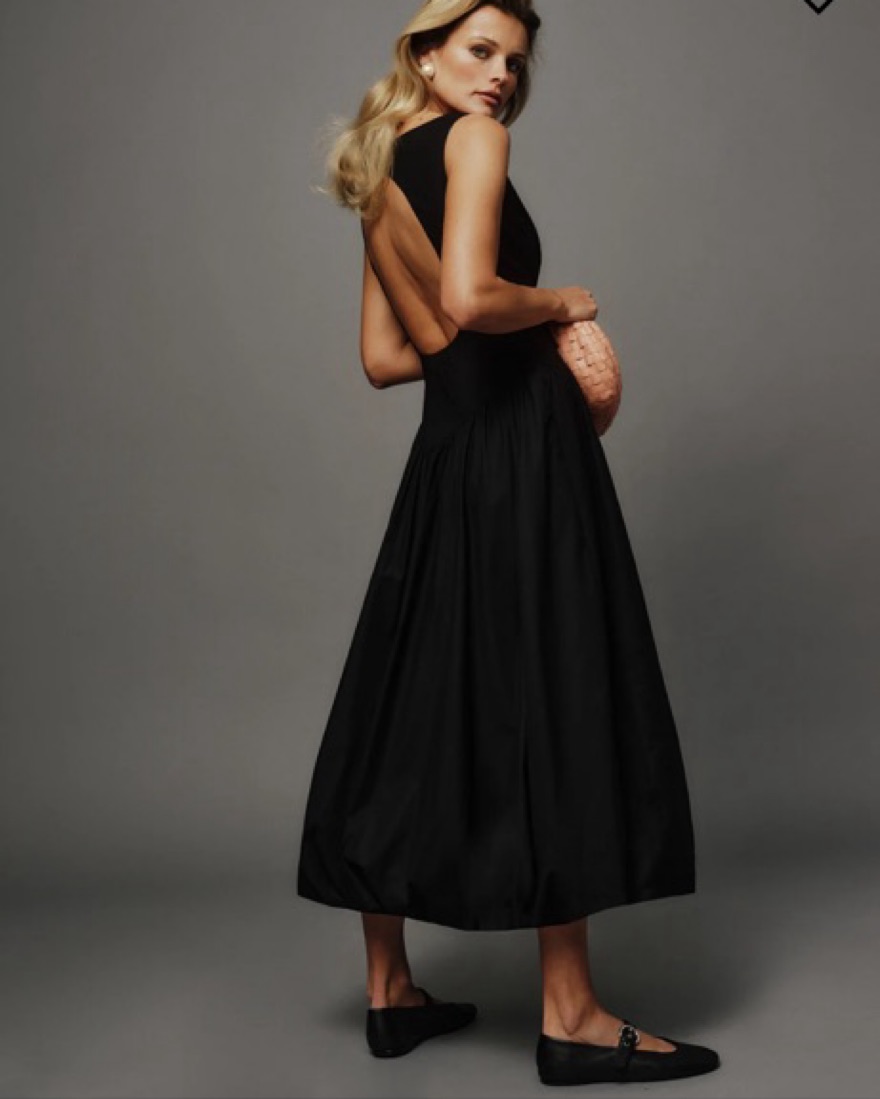 reformation open back dress Reformation Chime Open-Back Maxi Dress