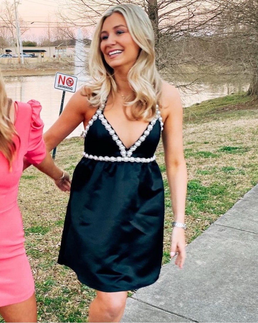 alice and olivia black pearl dress Alice & Olivia Laurena Pearl Mini Dress by Alice & Olivia