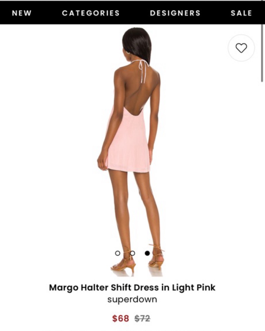 Margo Halter Shift Dress in Light Pink by Revolve - Pickle