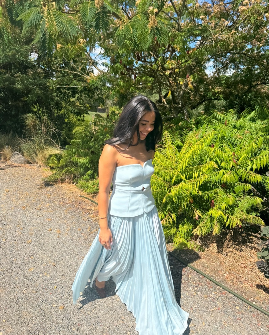 acler blue strapless dress Always Late Strapless Asymmetric Hem Mini Dress Light Blue main image 0