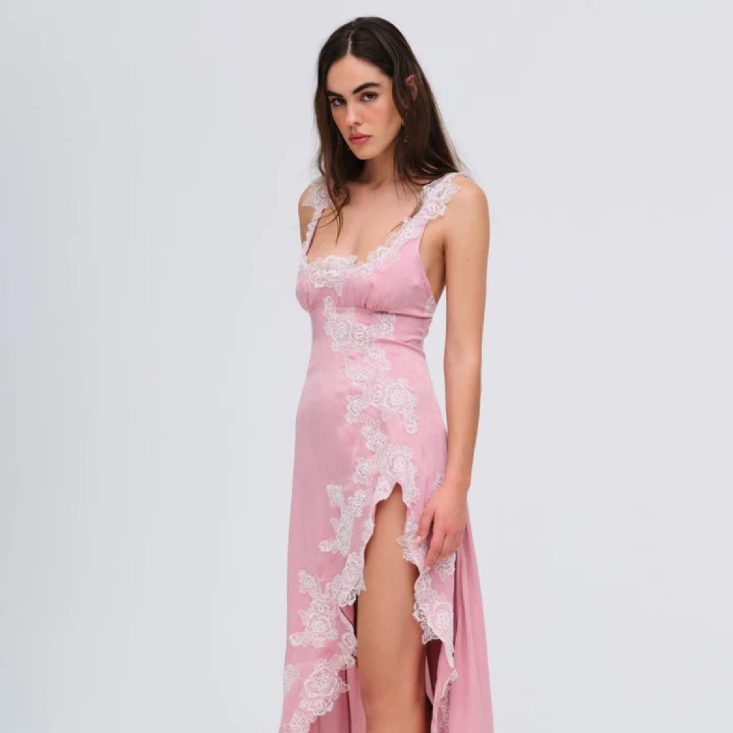 【関税&送料込】For Love & Lemons Dresses For Love And Lemons Floral Trim Slip Dress Pink Small NEW | eBay