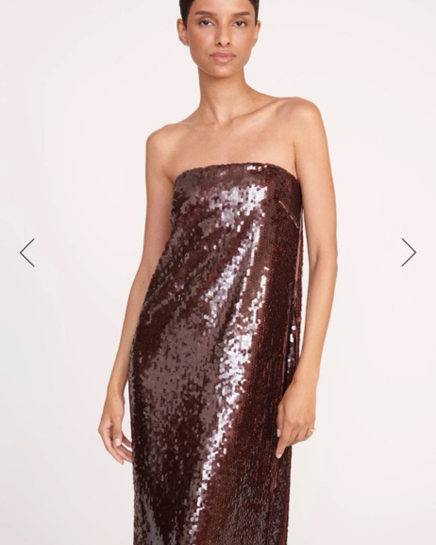 staud rose gold dress Staud Araya Dress Rose Gold main image 1