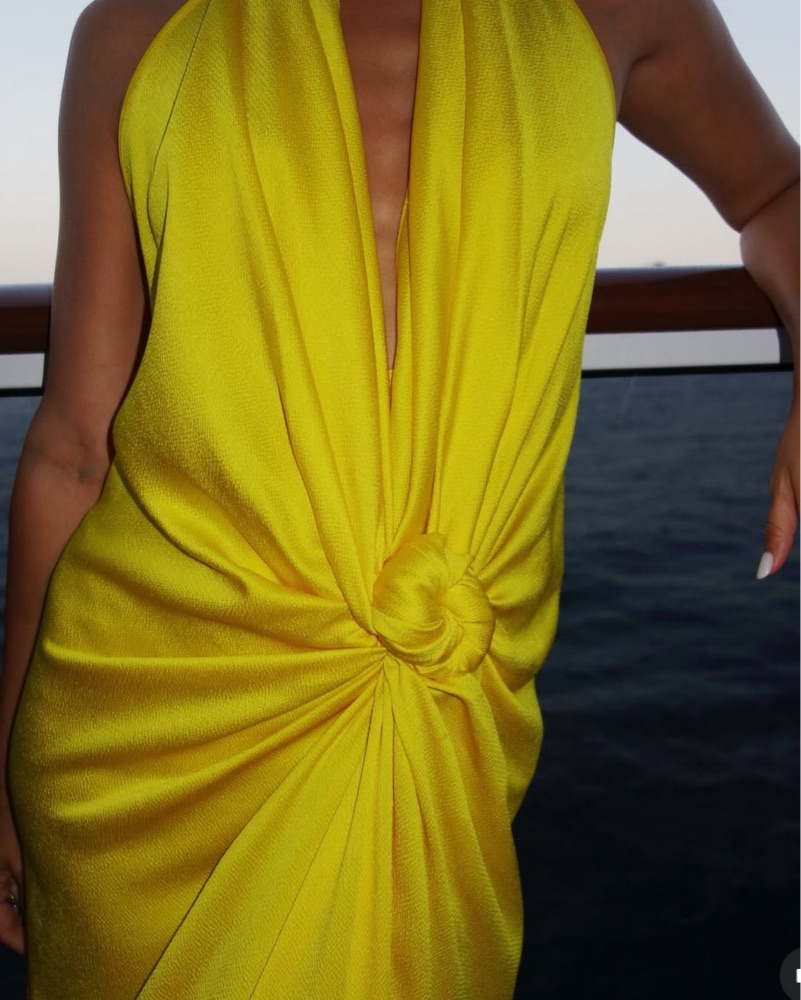 Silvia Tcherassi Yellow Halter Dress by Silvia Tcherassi - Pickle