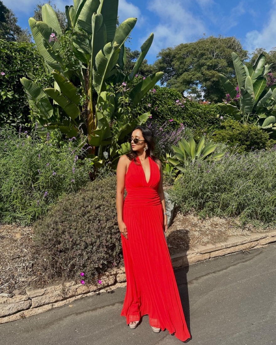 Halston Red Halter Gown by Halston Heritage - Pickle