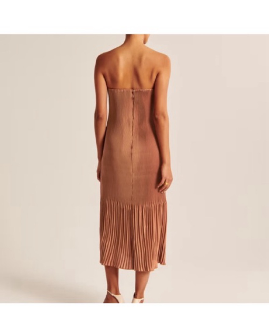 maya pink bridesmaid dresses Abercrombie & Fitch Brown Mock Neck Ribbed Dress NWT- Size S Tall (sol   The Saved Collection