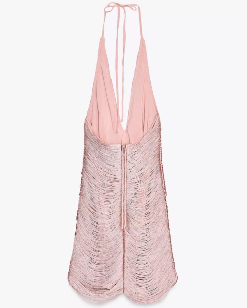 strapless open back dress ZARA. Purple ribbed Ts dress – Hibuy market