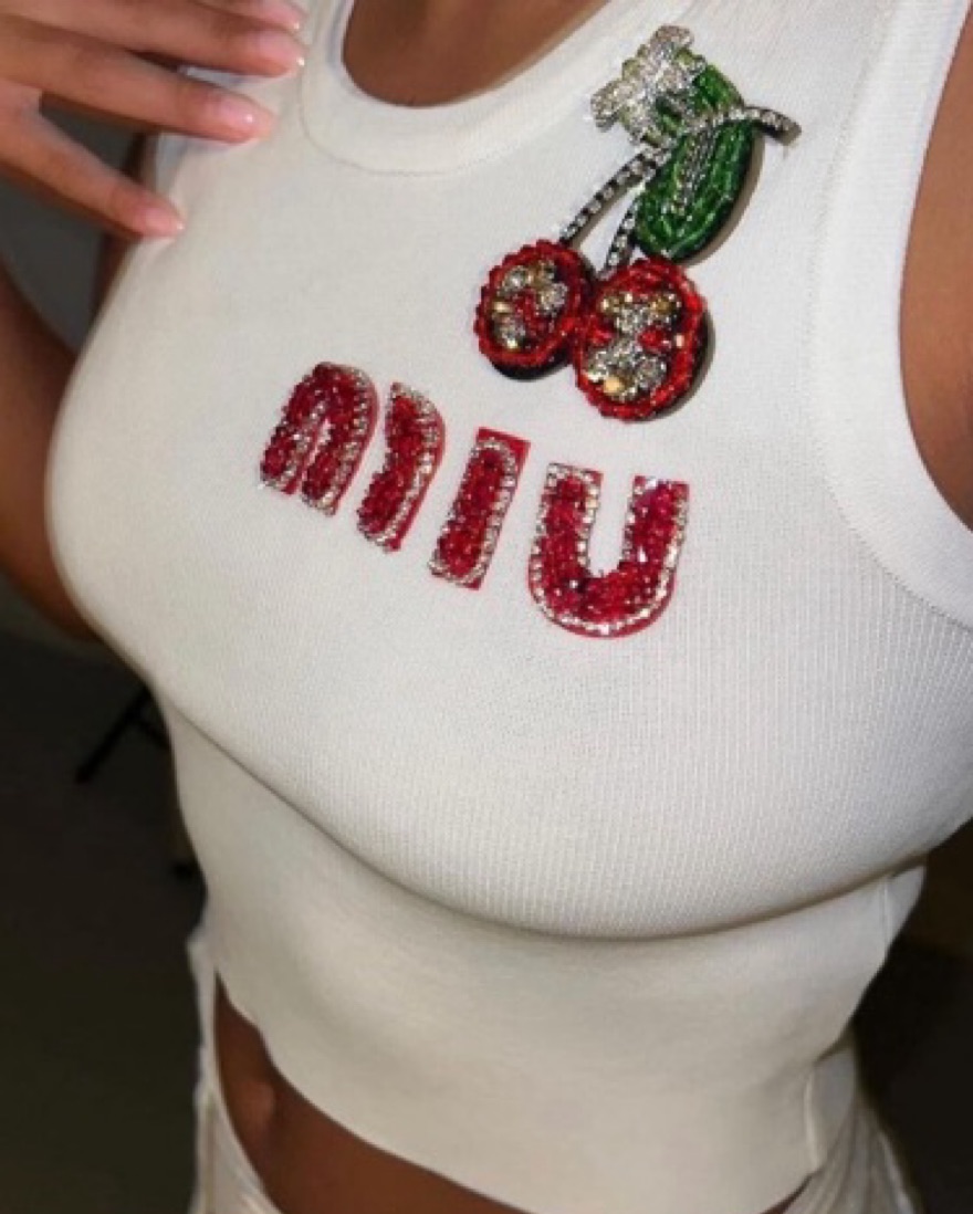 訳あり　miumiu いちご　トップス Miu Miu Cherry Top Dupe by Miu Miu | Pickle