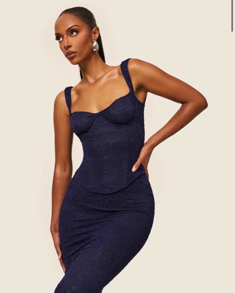 Marsthelabel Cinched Corset Set by Mars the Label - Pickle