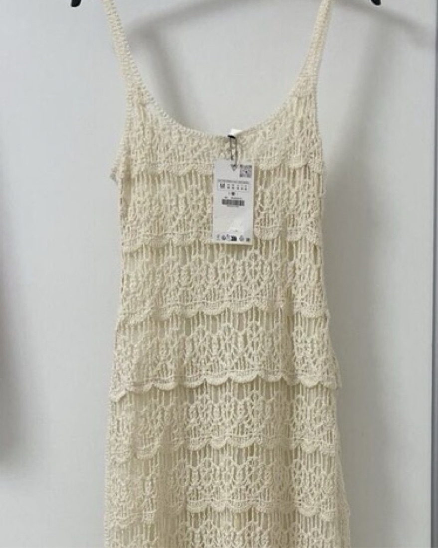 Zara Crochet Midi Dress by Zara - Pickle