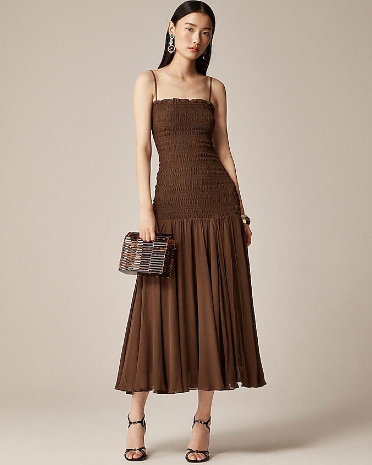 brown amanda uprichard dress Rumi in mocha - women's mini dress Color:#49-Dark Tan Attached scarf styling color:natural PROM MAKEUP TUTORIAL |
