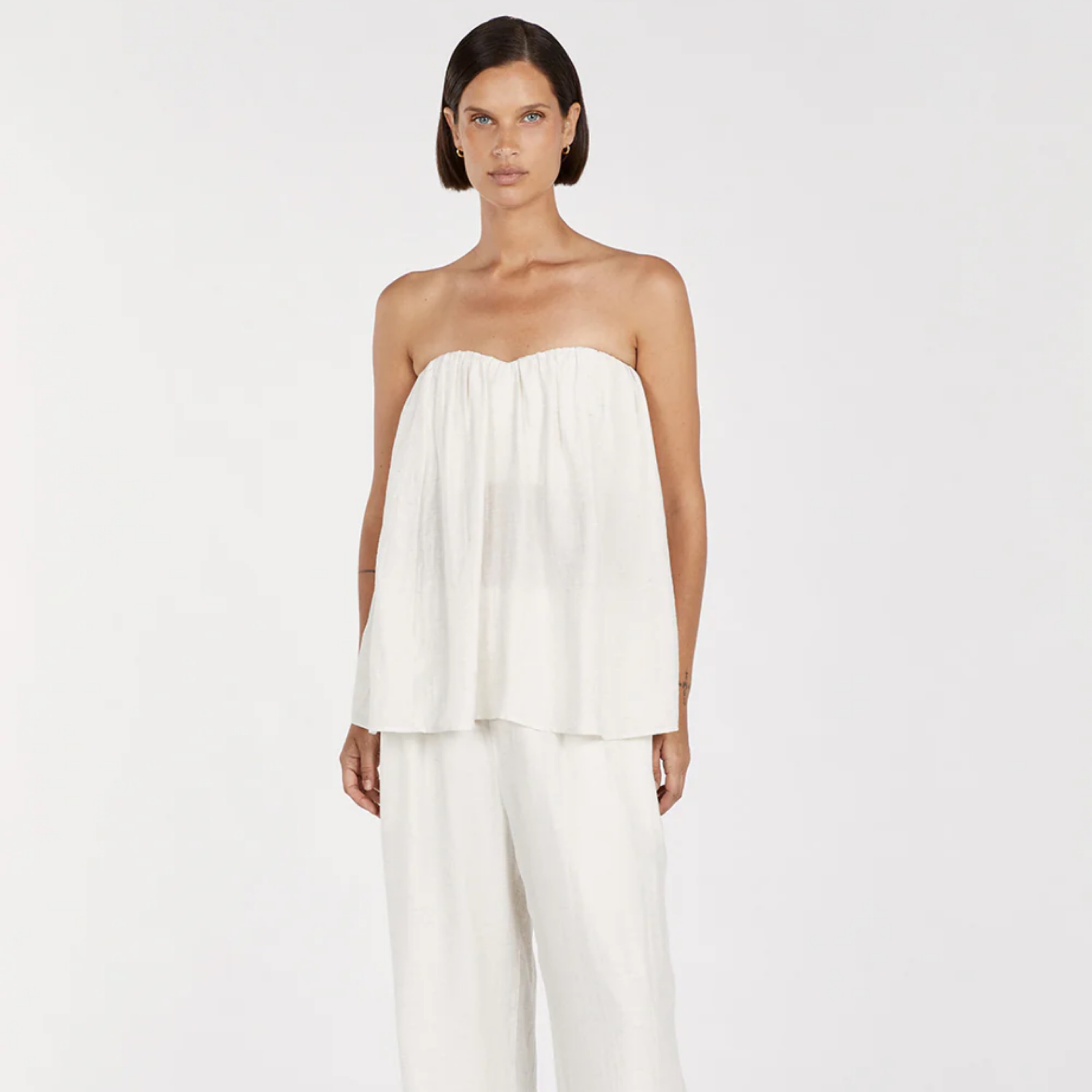 Dissh Shaniya Off White Strapless Top by Dissh - Pickle