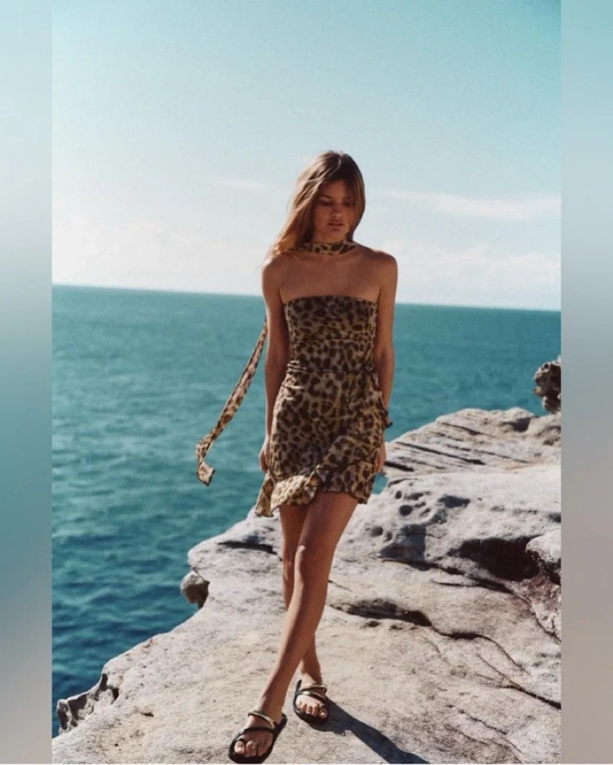 Zara Leopard Animal Print Tulle Slip Dre by Zara - Pickle