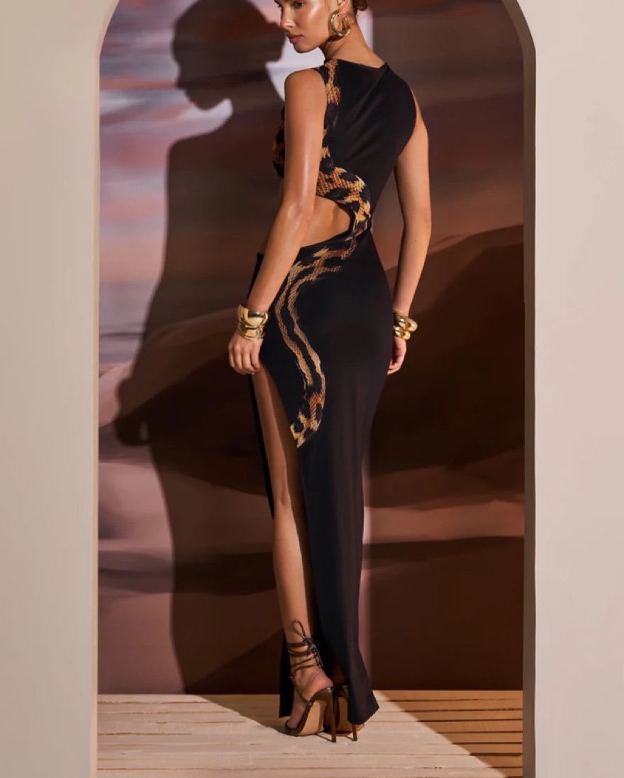 brown cut out maxi dress Designer Chocolate Brown Long Dress