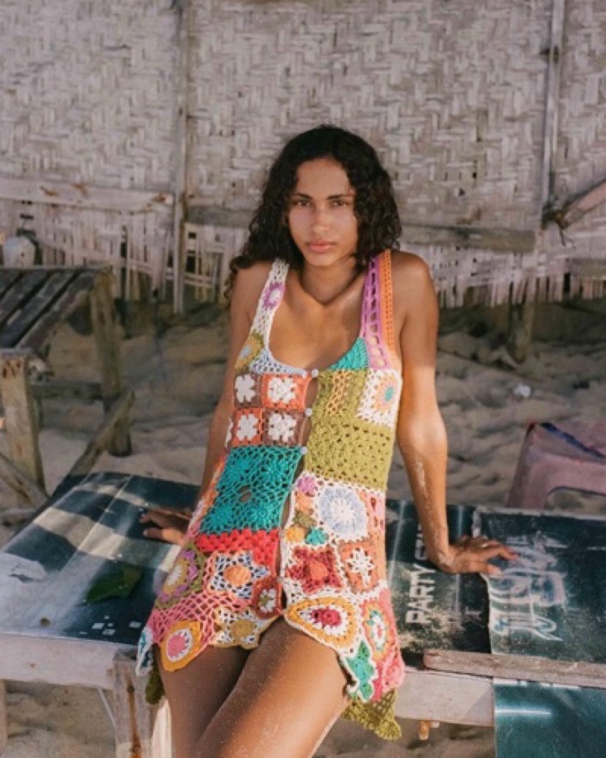 Akoia Swim Boa Dress by Akoia Swim - Pickle