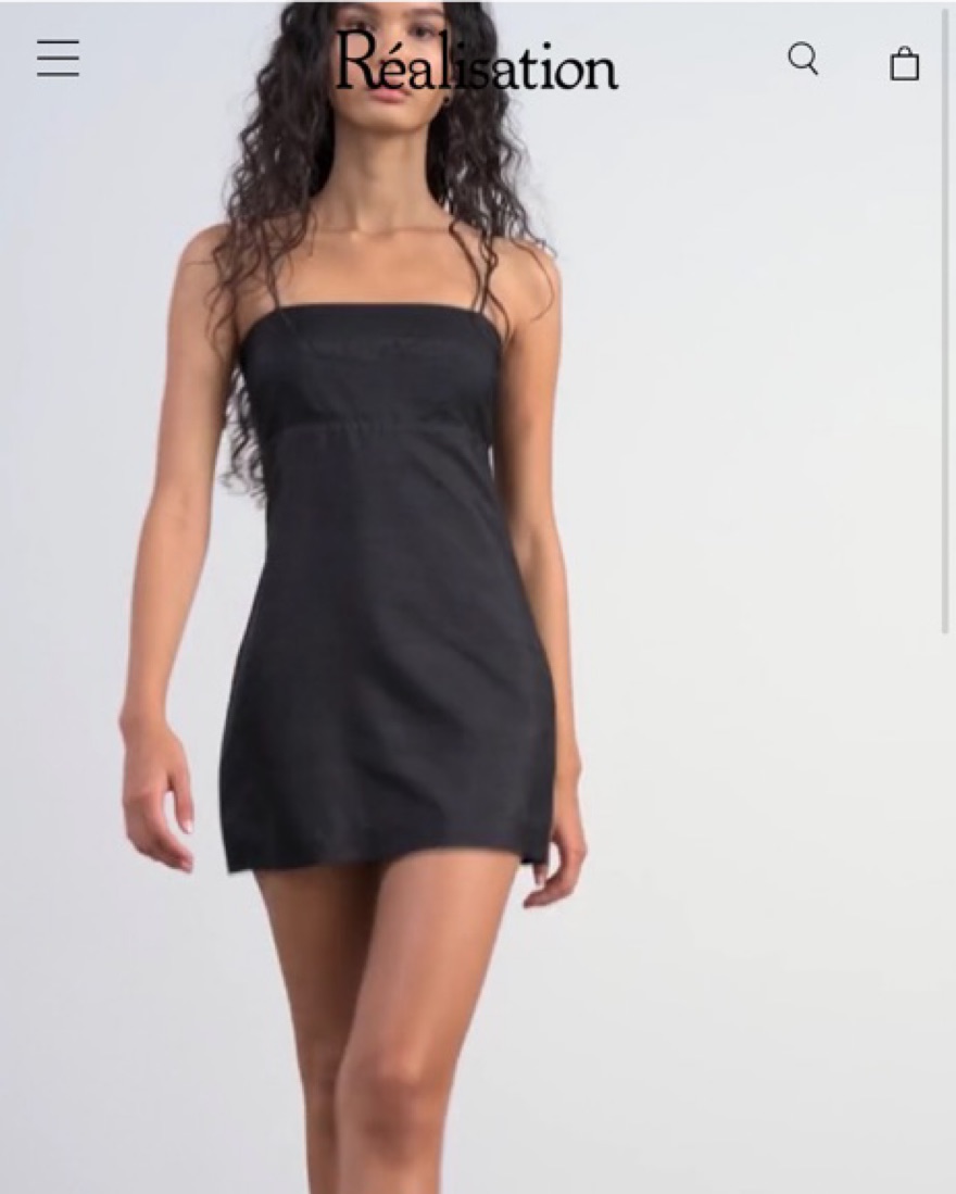 realisation par christy dress black Realisation Par The Christy Mini Dress Black Size XS / AU 6