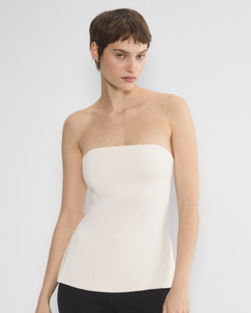 Aritzia スリムフィット ボタンアップ ベスト Aritzia Sleek and Sophisticated Tube Top | Pickle