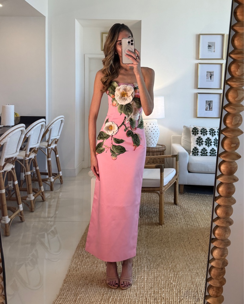leo lin rayna dress pink Leo Lin Rayna Pink Floral Gown | Pink Formal Dress, Pink Bridesmaid Dress,  Pink Wedding Guest Dress by Leo Lin