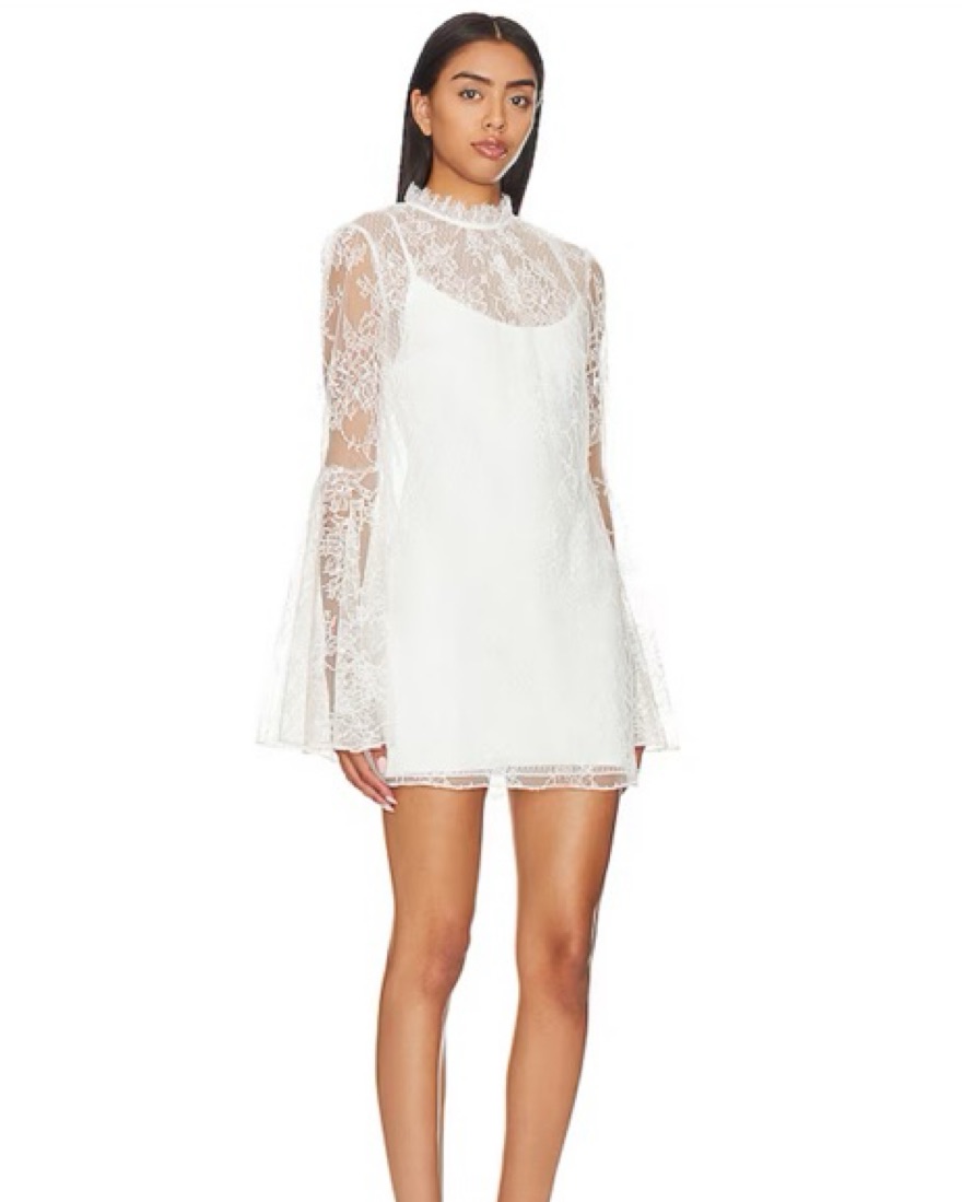 REVOLVE Katie May White Lace Mini Dress | Pickle