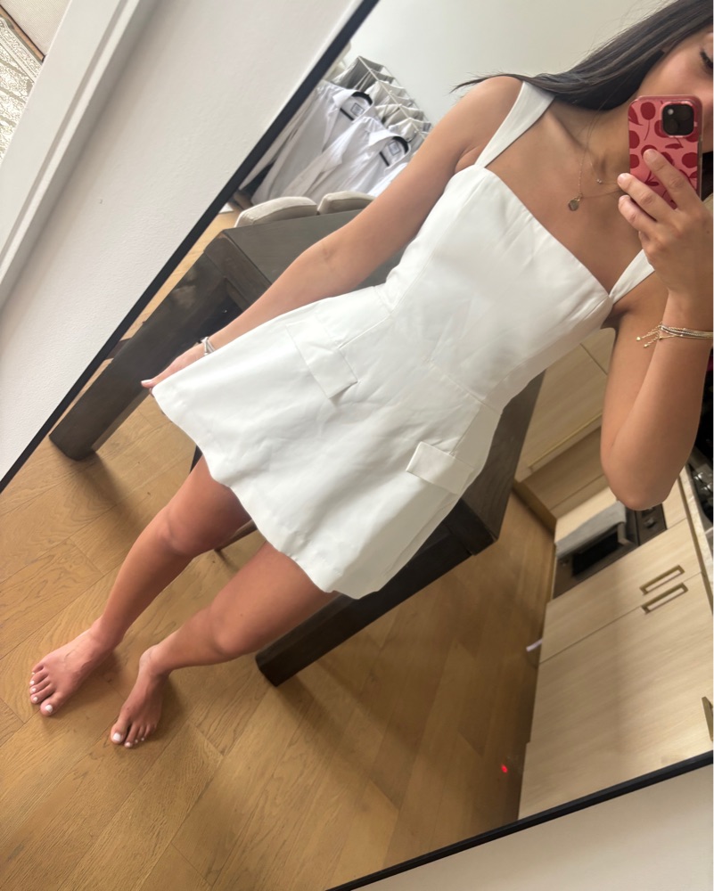 amanda uprichard white mini dress Amanda Uprichard Rendezvous Dress in White