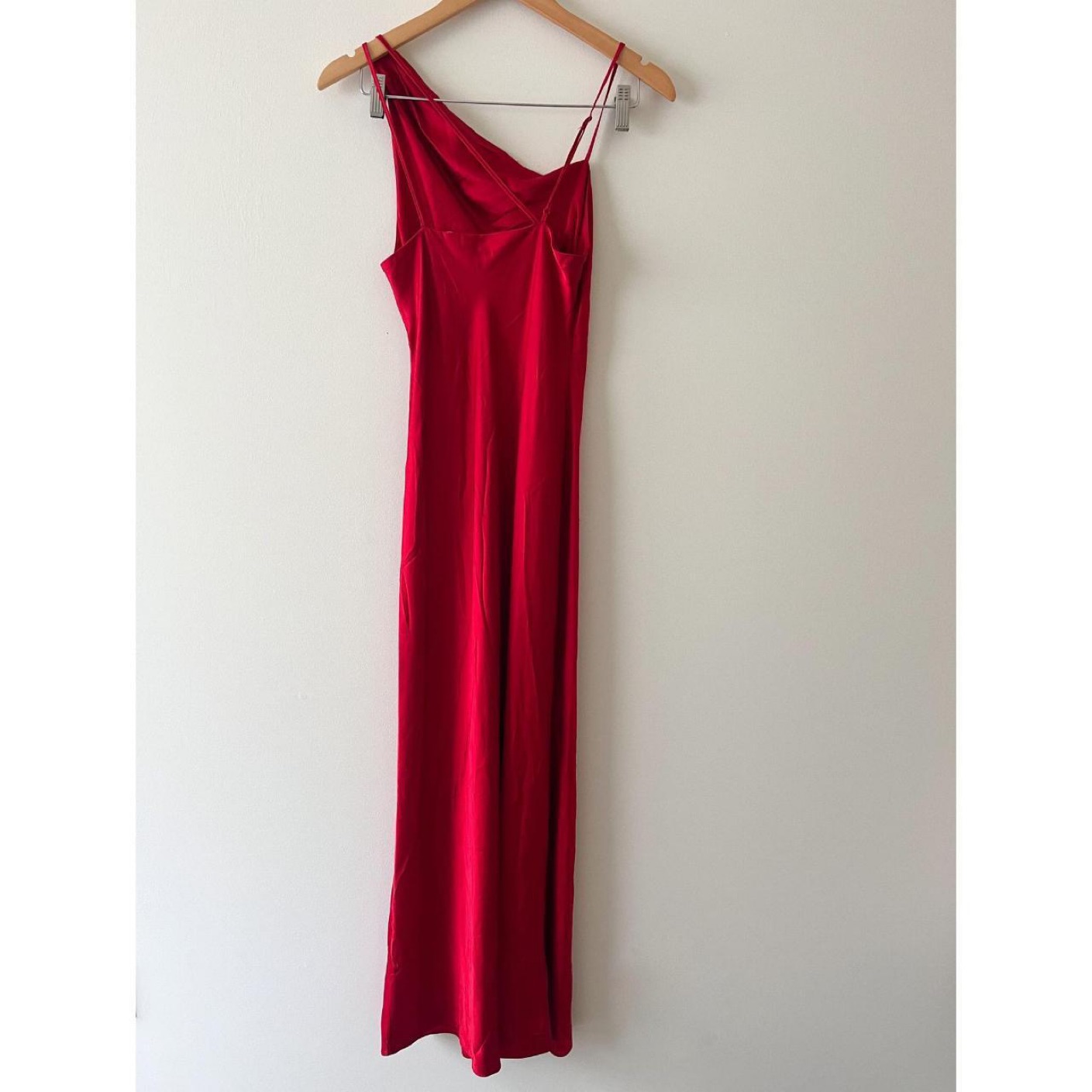 off the shoulder wrap midi dress Red Off Shoulder Wrap Top Ruched Skirt Midi Dress 8