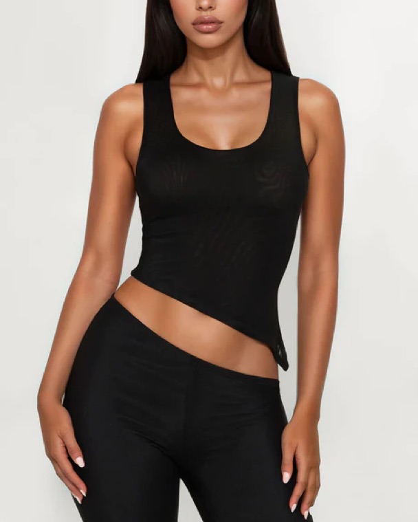 Diana Asymmetrical Mesh Pant Set by Fashion Nova - Pickle