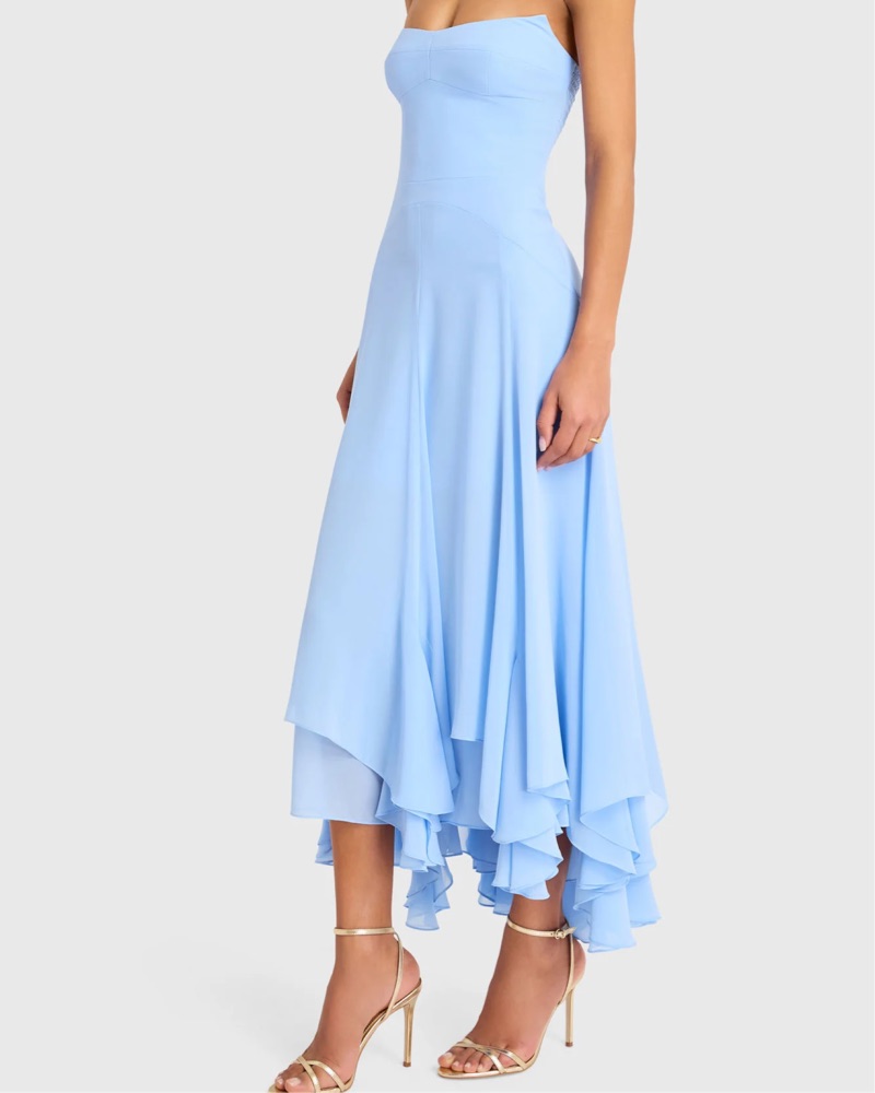 amanda uprichard white and blue dress Amanda Uprichard Avani Dress main image 0