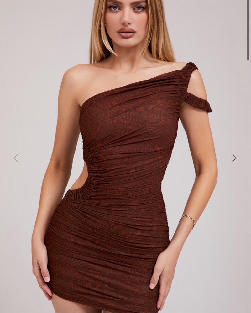 Mistress Rocks Mesh Asymmetric Dred by House of CB - Pickle