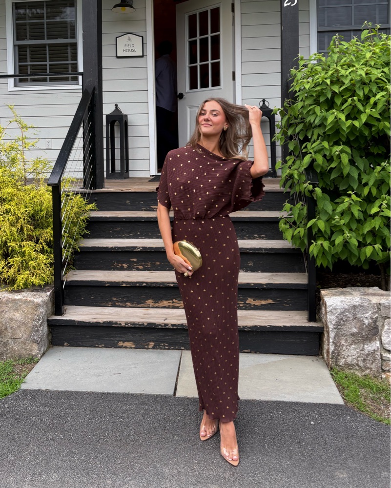 gold dress plus size long Steve Madden Peony Dress in Ivory main image 1